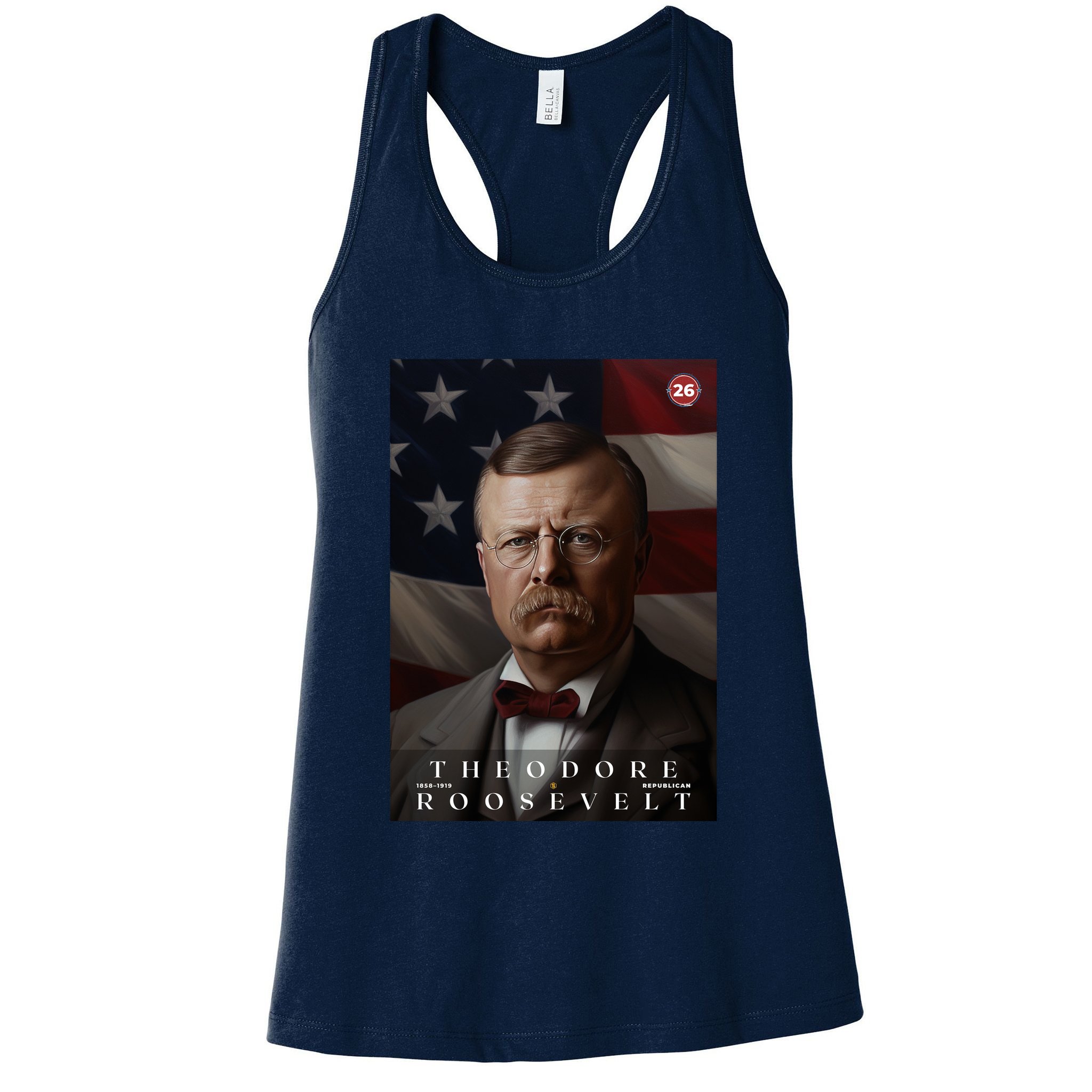 Theodore Roosevelt 26th President Of The United States Portrait Womens Tank Top