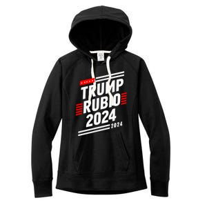 Trump Rubio 2024 Election Donald Trump Rubio 2024 Gift Women's Fleece Hoodie