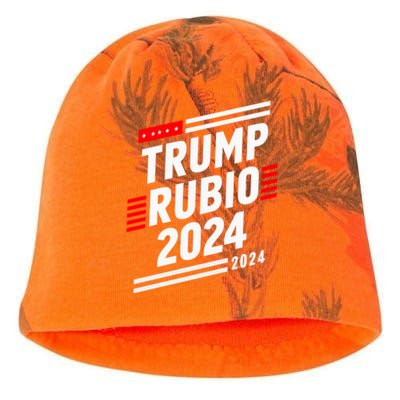 Trump Rubio 2024 Election Donald Trump Rubio 2024 Gift Kati - Camo Knit Beanie