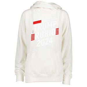 Trump Rubio 2024 Election Donald Trump Rubio 2024 Gift Womens Funnel Neck Pullover Hood