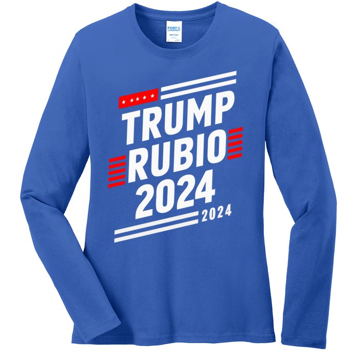 Trump Rubio 2024 Election Donald Trump Rubio 2024 Gift Ladies Long Sleeve Shirt