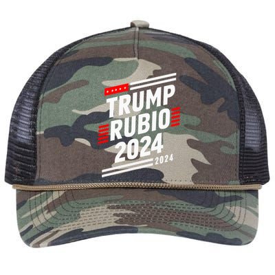 Trump Rubio 2024 Election Donald Trump Rubio 2024 Gift Retro Rope Trucker Hat Cap