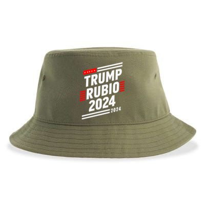 Trump Rubio 2024 Election Donald Trump Rubio 2024 Gift Sustainable Bucket Hat