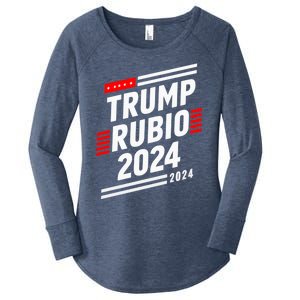 Trump Rubio 2024 Election Donald Trump Rubio 2024 Gift Women's Perfect Tri Tunic Long Sleeve Shirt