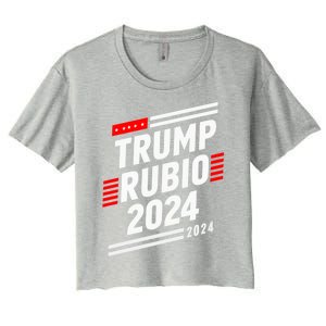 Trump Rubio 2024 Election Donald Trump Rubio 2024 Gift Women's Crop Top Tee