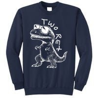 Two Rex 2nd Birthday Gifts Second Dinosaur Boy 2 Years Old Sweatshirt