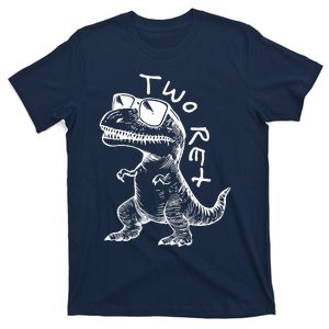 Two Rex 2nd Birthday Gifts Second Dinosaur Boy 2 Years Old T-Shirt