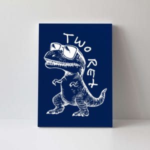 Two Rex 2nd Birthday Gifts Second Dinosaur Boy 2 Years Old Canvas