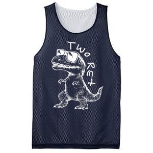 Two Rex 2nd Birthday Gifts Second Dinosaur Boy 2 Years Old Mesh Reversible Basketball Jersey Tank