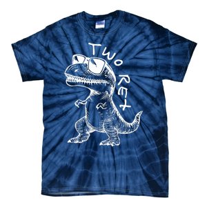 Two Rex 2nd Birthday Gifts Second Dinosaur Boy 2 Years Old Tie-Dye T-Shirt