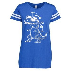 Two Rex 2nd Birthday Gifts Second Dinosaur Boy 2 Years Old Enza Ladies Jersey Football T-Shirt