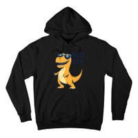 Two Rex 2nd Birthday Gifts Second Dinosaur Boy 2 Years Old Tall Hoodie