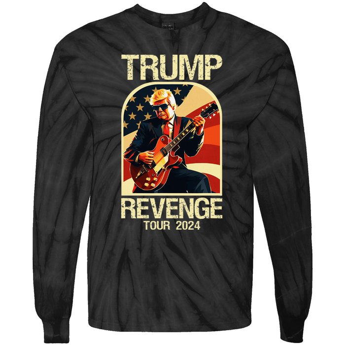 Trump Revenge 2024 Funny Political Election 2024 Tie-Dye Long Sleeve Shirt