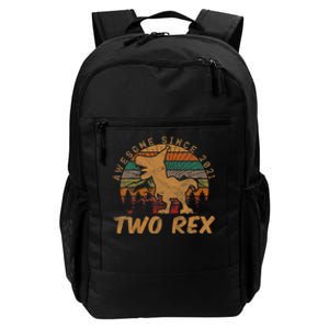 Two Rex 2nd Birthday Gifts Second Dinosaur 2 Year Old Daily Commute Backpack