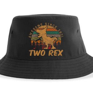 Two Rex 2nd Birthday Gifts Second Dinosaur 2 Year Old Sustainable Bucket Hat