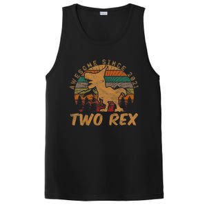 Two Rex 2nd Birthday Gifts Second Dinosaur 2 Year Old PosiCharge Competitor Tank