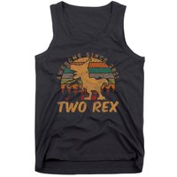 Two Rex 2nd Birthday Gifts Second Dinosaur 2 Year Old Tank Top