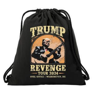 Trump Revenge 2024 Political Statement Drawstring Bag