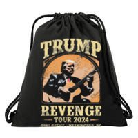 Trump Revenge 2024 Political Statement Drawstring Bag