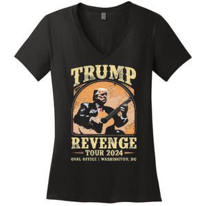 Trump Revenge 2024 Political Statement Women's V-Neck T-Shirt