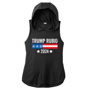 Trump Rubio 2024 Trump 2024 Ladies PosiCharge Tri-Blend Wicking Draft Hoodie Tank