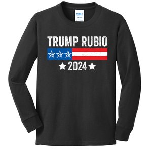 Trump Rubio 2024 Trump 2024 Kids Long Sleeve Shirt