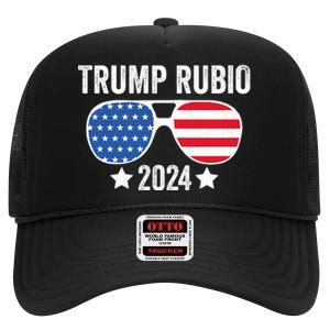 Trump Rubio 2024 Trump 2024 High Crown Mesh Back Trucker Hat