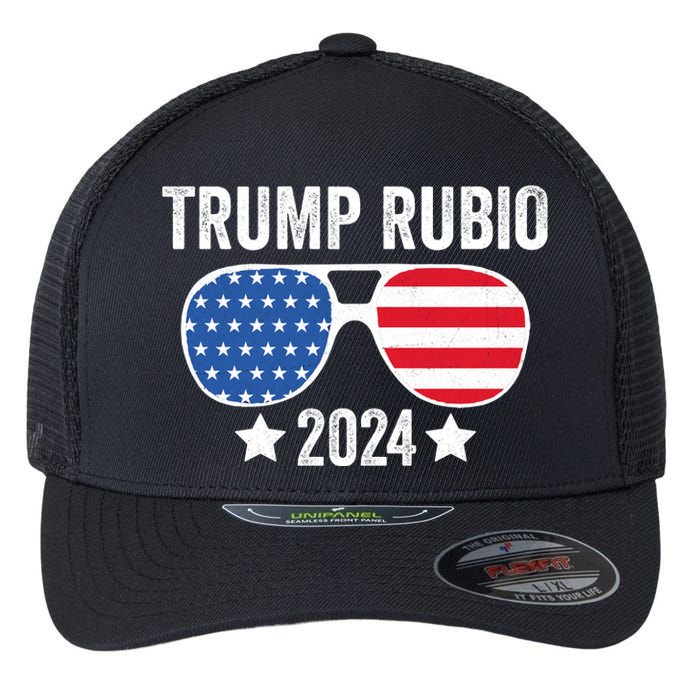 Trump Rubio 2024 Trump 2024 Flexfit Unipanel Trucker Cap