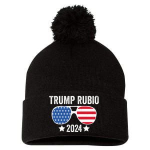 Trump Rubio 2024 Trump 2024 Pom Pom 12in Knit Beanie