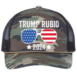 Trump Rubio 2024 Trump 2024 Retro Rope Trucker Hat Cap