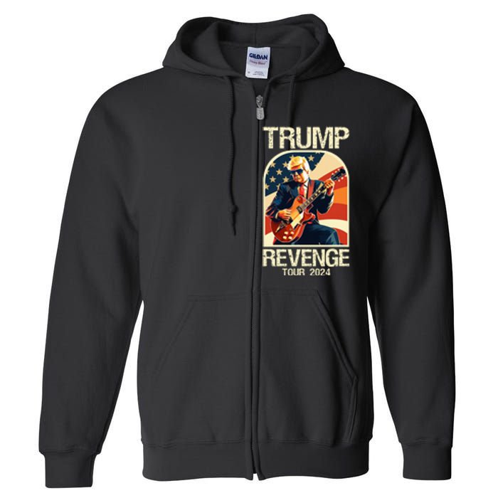 Trump Revenge 2024 Funny Political Election 2024 Full Zip Hoodie