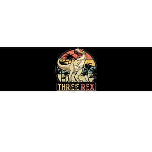 Three Rex 3rd Birthday Gifts Dinosaur 3 Year Old Bumper Sticker