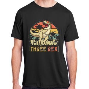 Three Rex 3rd Birthday Gifts Dinosaur 3 Year Old Adult ChromaSoft Performance T-Shirt