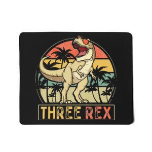 Three Rex 3rd Birthday Gifts Dinosaur 3 Year Old Mousepad