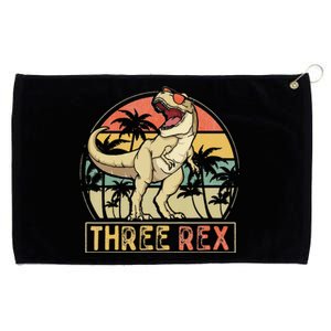 Three Rex 3rd Birthday Gifts Dinosaur 3 Year Old Grommeted Golf Towel