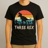 Three Rex 3rd Birthday Third Dinosaur 3 Year Old T-Shirt