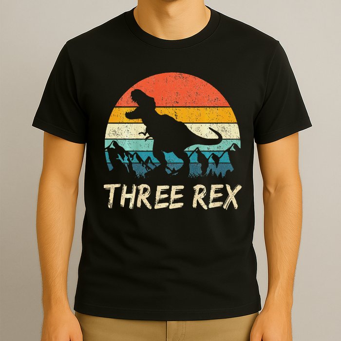 Three Rex 3rd Birthday Third Dinosaur 3 Year Old T-Shirt