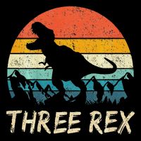 Three Rex 3rd Birthday Third Dinosaur 3 Year Old T-Shirt