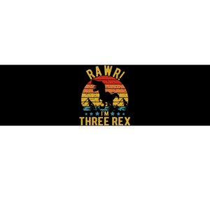 Three Rex 3rd Birthday Dinosaur 3 Year Old Rawr Bumper Sticker