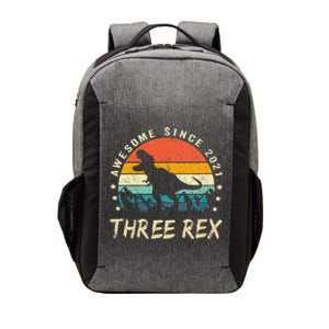 Three Rex 3rd Birthday Third Dinosaur 3 Year Old Vector Backpack