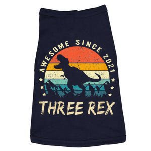 Three Rex 3rd Birthday Third Dinosaur 3 Year Old Doggie Tank