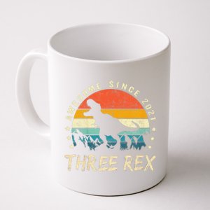 Three Rex 3rd Birthday Third Dinosaur 3 Year Old Coffee Mug