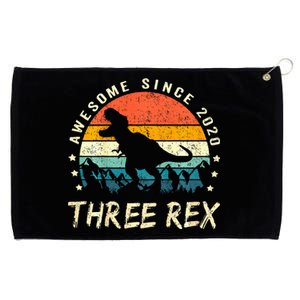 Three Rex 3rd Birthday Third Dinosaur 3 Year Old Grommeted Golf Towel