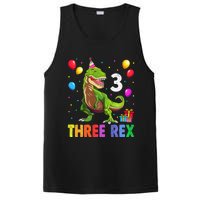 Three Rex 3rd Birthday Third Dinosaur 3 Year Old PosiCharge Competitor Tank