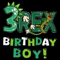 Three Rex 3rd Birthday Third Dinosaur 3 Year Old Drawstring Bag