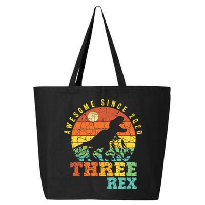 Three Rex 3rd Birthday Boy Third Dinosaur Awesome 25L Jumbo Tote