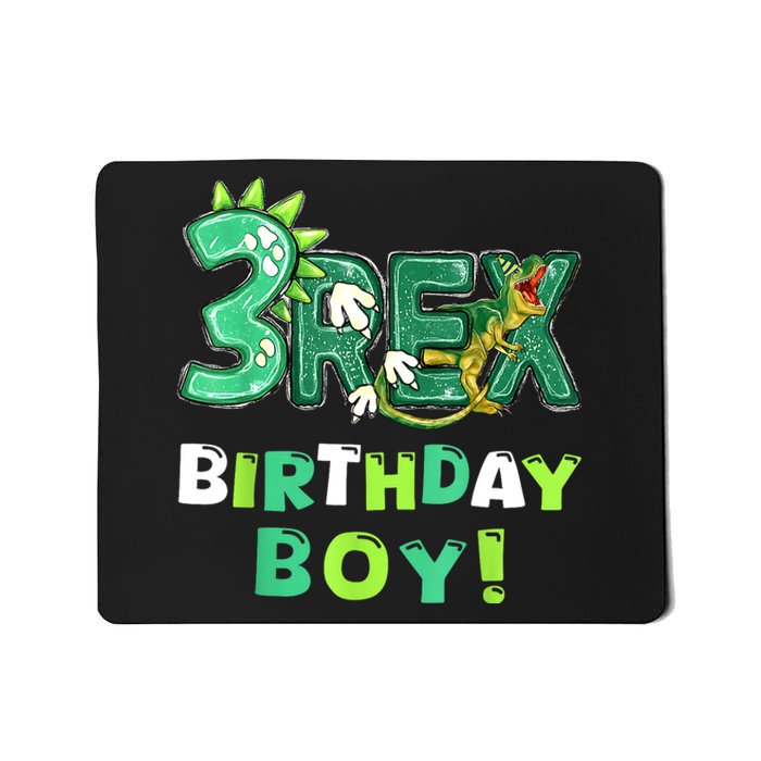 Three Rex 3rd Birthday Third Dinosaur 3 Year Old Mousepad