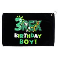 Three Rex 3rd Birthday Third Dinosaur 3 Year Old Grommeted Golf Towel