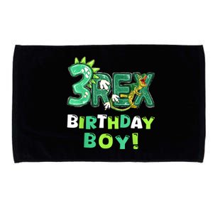 Three Rex 3rd Birthday Third Dinosaur 3 Year Old Microfiber Hand Towel