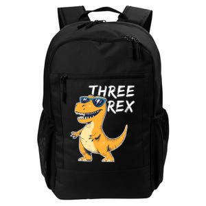 Three Rex 3rd Birthday Gifts Third Dinosaur Boy 3 Years Old Daily Commute Backpack